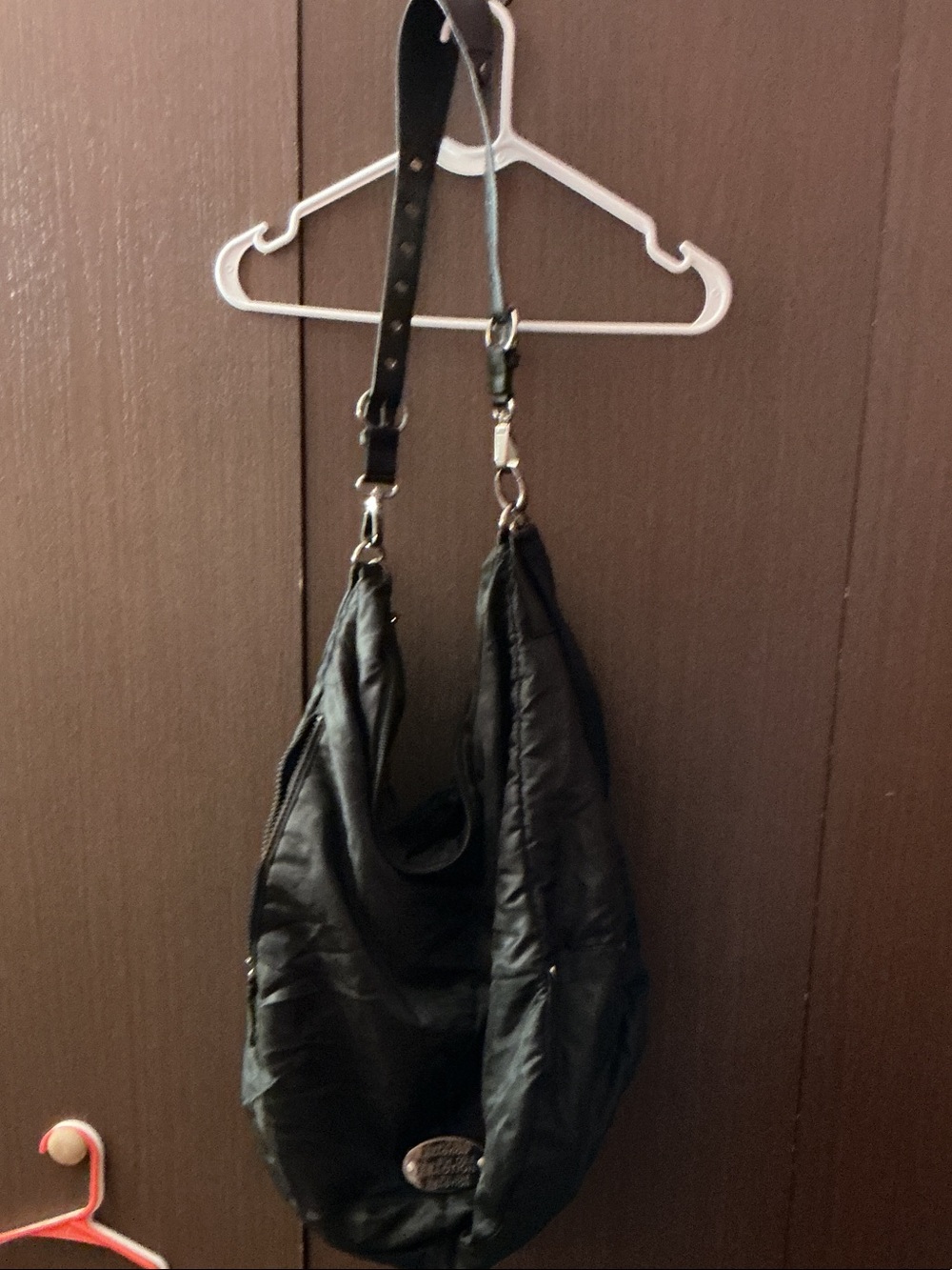 Kenneth Cole Black Slouchy Hobo Shoulder Bag with 2 straps (long/short)